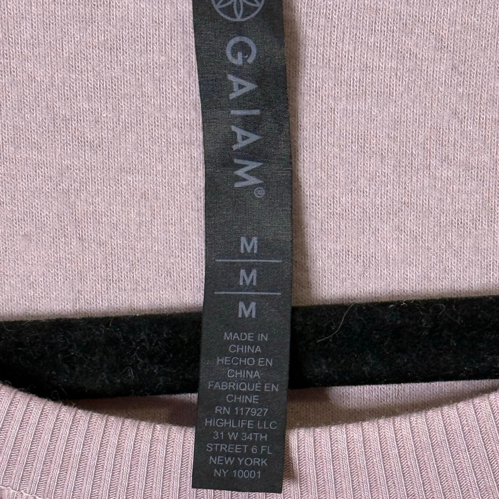 Gaiam Pink Long Sleeve Sweatshirt with Zippers M - Picture 6 of 7
